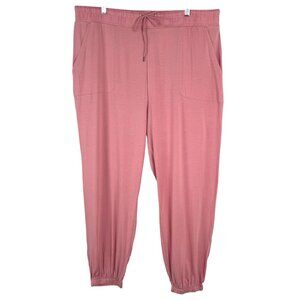 J. Crew Eco Dreamiest Pajama Jogger Pant Womens 2XL Pink Stretch NWT‎ PT-2598